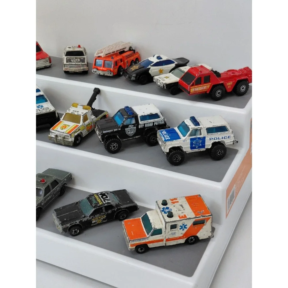 LOT of 16 Variety Die Cast Cars EMS Police‎ Fire Vehicles 70s - 90s
